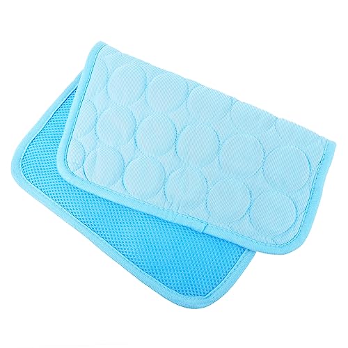 SEWOART ペット用ひんやりマット 接触冷感アイスシルク素材 通気性 自己冷却機能付き 犬猫兼用 夏の熱中症対策 スモールペットクレートパッド