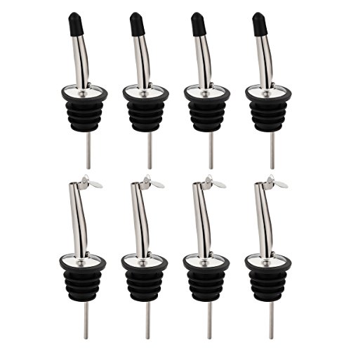 Black Friday - 80% OFF MAZYPO 8 Pcs Liquor Bottle Pourers with Stopper, Oil Liquor Pour Spouts and Wine Bottle Stoppers for Alcohol, Bottle Tapered Spout for Oil, Wine, Vinegar, Liquid Liquor with Dust Caps