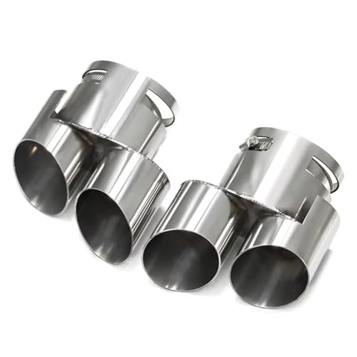 Terminales de escape para BMW X5 G05, X6 G06 y X7 G07, tubos de silenciador quad plata, 1 par