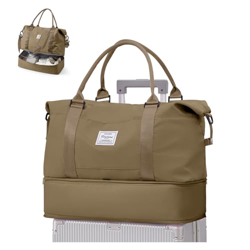Travel Duffel Weekender Bag Women Tote Carry On Bags With Shoe Compartment