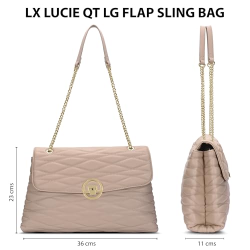 Image of Lavie Luxe Women's Monogram Wella 3-Compartment Satchel Handbag | Satchel Bag for Work | Ladies purse | Stylish Shoulder Bag | Gift For Women
