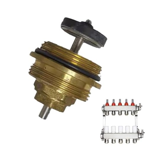 FUANA Núcleo de válvula de latón M30 x 1.5 para termostato de calefacción por suelo radiante, actuador eléctrico, control preciso de flujo de agua, accesorios de radiador resistentes a la erosión de