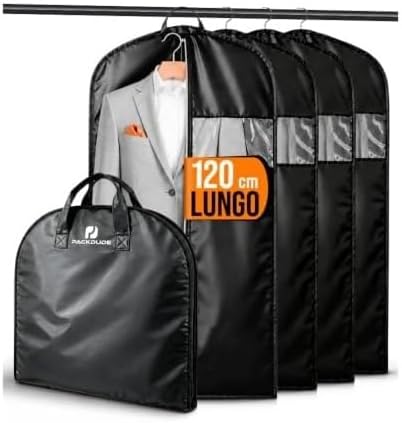 4x Borsa Porta Abiti I Copriabiti I Custodia per Abiti I 120x60cm