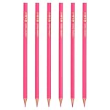 PATIKIL Set mit 6 rosa Buntstiften, Ölfarbenstifte aus Holz, Zeichenstifte für Künstler, Kunstmaler