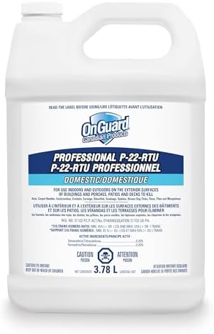 OnGuard Professional P-22-RTU Residual Spray Insect Killer, 3.78L Jug, for Ants, Carpet Beetles, Cockroaches, Crickets, Earwigs, Silverfish, Sowbugs, Spiders, Ticks, Fleas, Flies and Mosquitoes