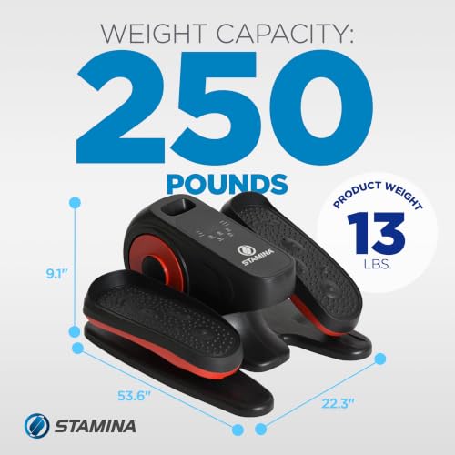 Image of Stamina Inmotion Compact Strider Foot Exercise Machine - Under Desk Elliptical - Standing or Seated Elliptical Fitness Equipment
