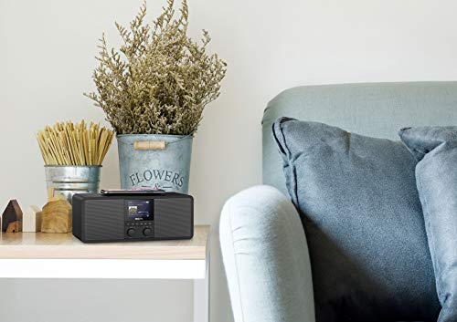 Philips Internetradio R8805/10 DAB+ Radio mit Spotify Connect (Bluetooth, Sleep Timer, Dual Alarm, Qi-Ladepad für Mobiltelefone, USB) Schwarz - 2020/2021 Modell