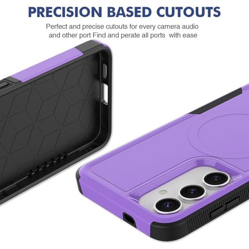 Dionsibei Designed for Samsung Galaxy S25 Plus Case Galaxy S24 Plus Case 2 in 1 Military Grade Drop Heavy Duty Rugged Shockproof Protective Cover for Galaxy S25+ Plus Phone Case (Purple) by Dionsibei - Image 7