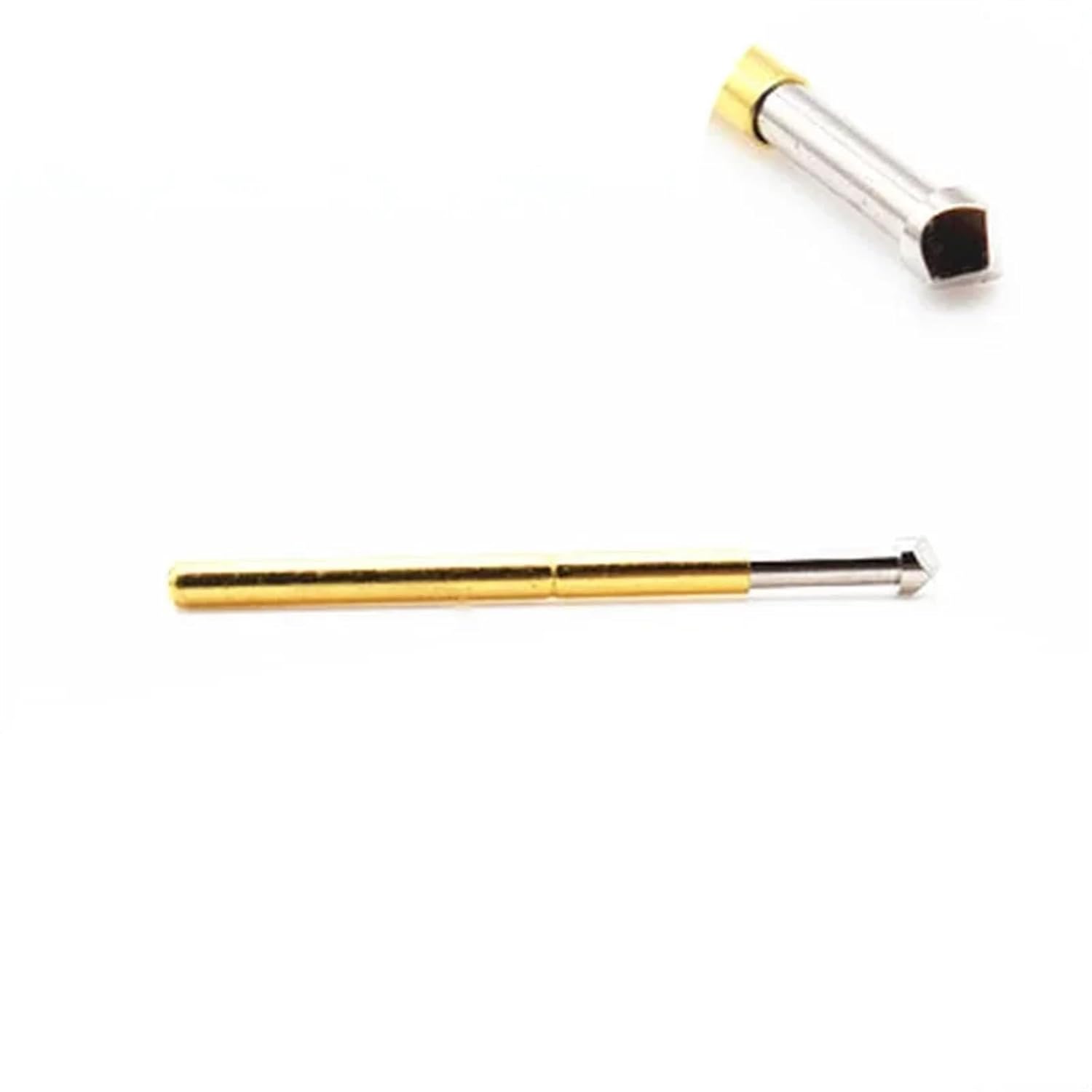 100PCS P125-T2 Diamond Head Spring Test Probe Diameter 2.02mm Needle Length 33.35mm for Circuit Board Testing