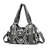 Matériaux de haute qualité et durables : Fabriqué en cuir PU résistant à l'eau et en doublure en polyester, ce sac cabas punk femme est durable, facile à nettoyer en essuyant simplement avec un chiffon humide, alliant style et praticité.