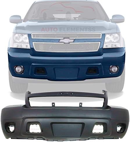 New Front Bumper Cover Primed With Fog Light Holes For 2007-2014 Chevrolet/Suburban/Avalanche/Tahoe Direct Replacement 25814570