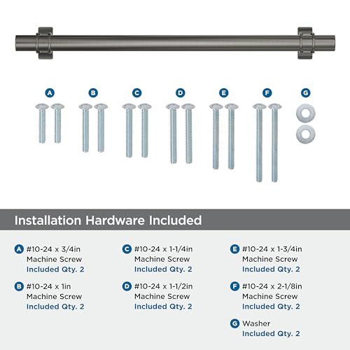 Image of Amerock Davenport 12 inch (305mm) Center-to-Center Gunmetal Appliance Pull, BP36697GM