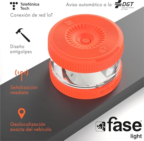 Miniatura 2 de Luz Emergencia Coche Homologado Dgt Con Gafas De Conducción Nocturna - Baliza V16 Homologada Dgt Con Geolocalizador - Proporciona Geolocalización A La Dgt - Faselight Color Naranja