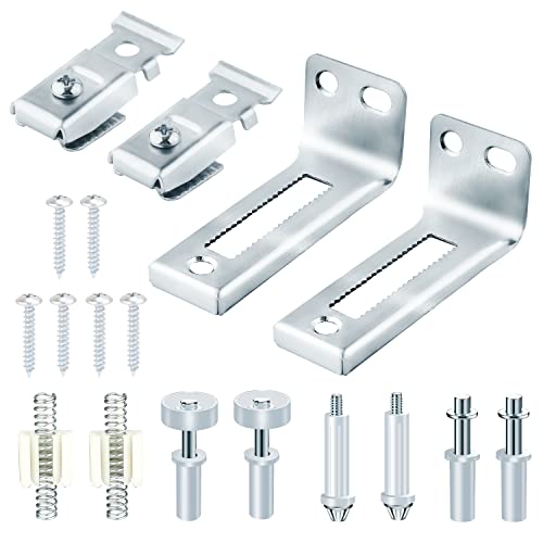 Kit de Reparación para Herrajes de Puertas Abatibles, para Puertas de Armario de 3/8 pulgada de Grosor, con Pivotes Superior e Inferior y Ruedas Guía