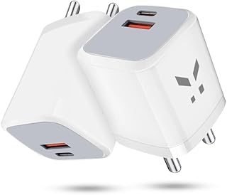 KARWAN Voltron 65W Dual Port Charger with QC & PD, 45W USB A & 20W Type C Port Fast Charging Adapter Compatible with Redm Price In India