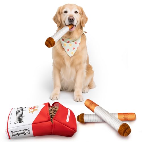 Homrich Hundespielzeug Quietschend, Plüsch Intelligentes Kauspielzeug für Welpen, Mittelgroße und Große Hunde, Interaktiv & Langlebig