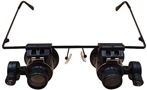 Loupe à bandeau grossissant 20X éclairant pour réparation de montre