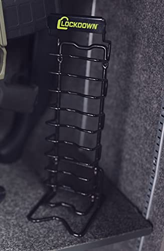 Lockdown Magazine Rack with Vinyl Coating and Steel Frame for Gun Vault Organization, Storage and Security