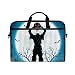 Produktbild NR 15-15.4 Zoll Laptop Tasche Notebook Handtasche Umhängetasche Aktentasche,Horror Halloween Toter Mann Zombie mit Kürbis Laterne Kopf Fledermaus Spinne Hölle Alptraum Dark Scary Fict