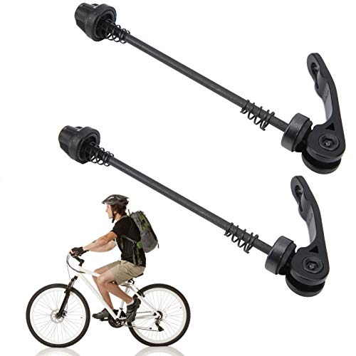 Hapivida Bike Quick Release Skewer Set, High-Strength Aluminum Alloy Front Rear Wheel Hub Axle with Smooth Lever Action, Universal Fit Lightweight Bicycle Accessories for Mountain Bikes Cycling