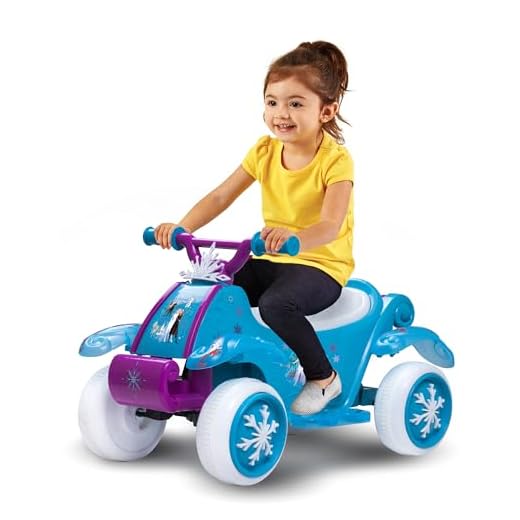 Kid Trax Toddler Disney Frozen 2 Electric Quad Ride On Toy, Kids 1.5-3 Years Old, 6 Volt Battery and Charger Included, Max Weight 45 lbs, Frozen 2 Blue