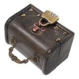 Coffre de rangement multifonctionnel : idéal pour ranger bijoux, accessoires et autres petits objets, les gardant bien rangés et facilement accessibles. coffre trésor en bois avec serrure