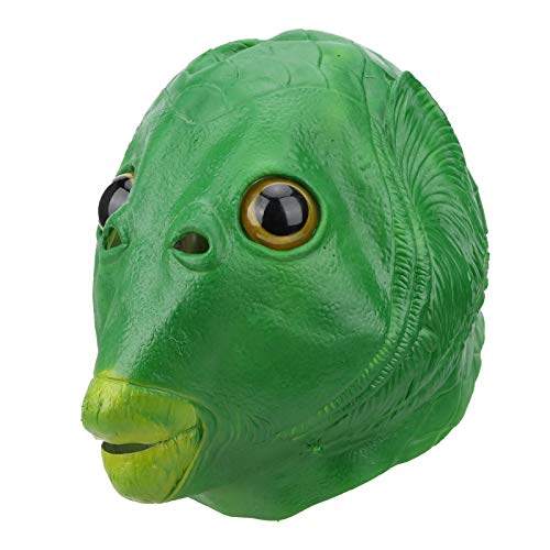 Máscara de festa cabeça de peixe fantasia de Halloween, adereço cosplay máscaras engraçadas de látex