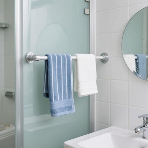 4 Klemmstangen Für Gardinen, Teleskopstange Zum Klemmen, Verstellbare Klemmstange Ohne Bohren, 40-70 cm Länge, Für Fenster, Badezimmer Und Kleiderschränke, Stabile Und Vielseitige