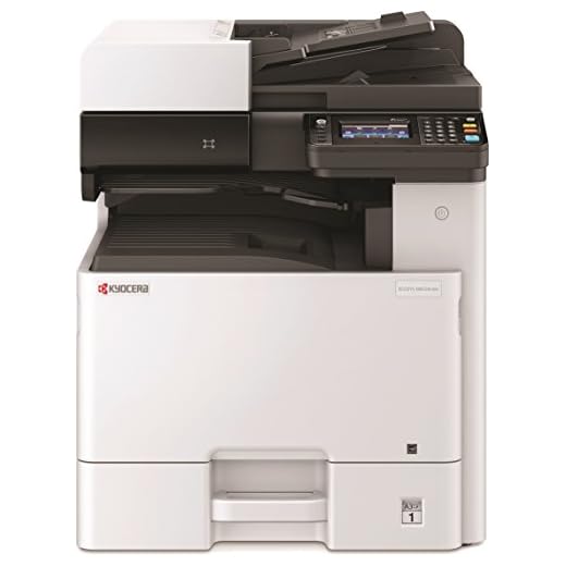 Kyocera 1102P42US0 Model ECOSYS M8124cidn Color A3 MFP Multi-Function Laser Printer (Print/Scan/Copy/Fax), 24 ppm Color, Resolution 600 x 600 dpi Up To Fine 1200 x 1200 dpi, Duplex, HyPAS Capable