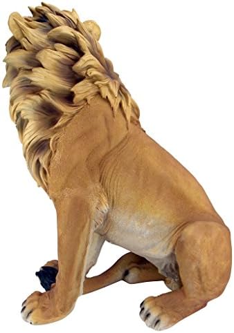 Design Toscano JE43201 King of Beasts Lion Outdoor Garden Statue, Polyresin, 68.5 cm