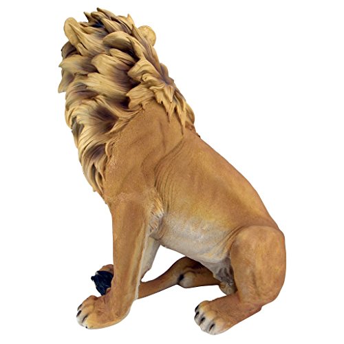 Design Toscano King of Beasts Lion Indoor/Outdoor Garden Statue, 13 Inches Wide, 21 Inches Deep, 27 Inches High, Handcast Polyresin, Full Color Finish by Design Toscano - Used condition - Image 3