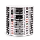Krafetto Rotating Ink Pad Storage Organizer Rack, 72 Grids for 3' x 3' Ink Pads, 72 Grids for Mini Cube Caddy...