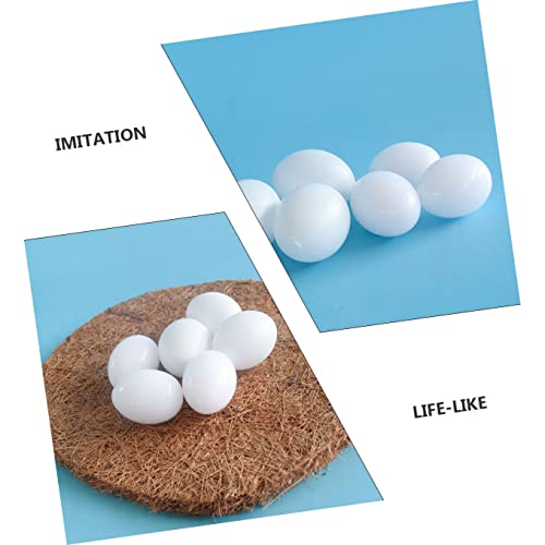 Bcoath 90 Pcs Injection Eggs Nest Parrot Induced Cockatiel Toys Supplies Stop Prop Xmm Play Photo Laying Lorikeet For Food White Racing Ringneck Fake Dove Decorative Water Simulated #TOP7