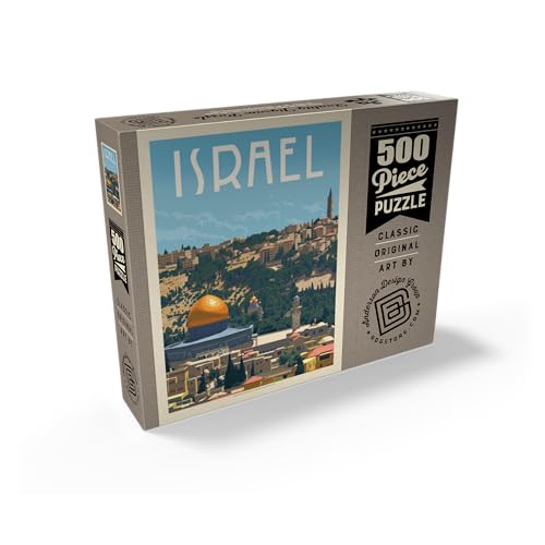 MyPuzzle Israel: Jerusalem, The Old City, Vintage Poster - Premium 500 Piece Jigsaw Puzzle for Adults by MyPuzzle.com - Image 2