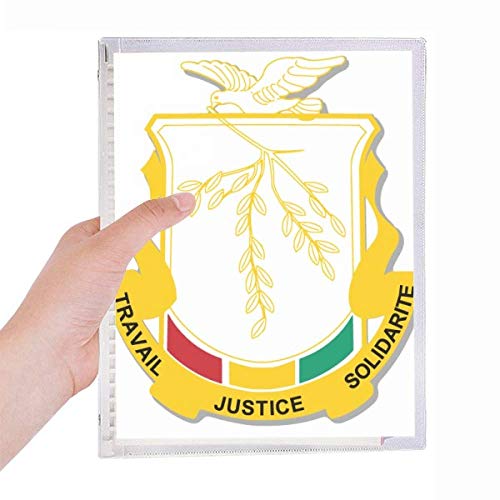 Cahier à spirale Guinée avec emblème national afrique et pages rechargeables