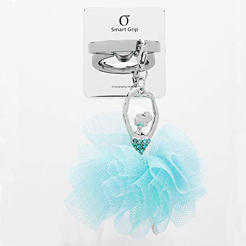 Smatixx Cell Phone Ring Holder & Grip with Luxury Oktant Crystal Universal Kickstand Compatible with All Major Smartphones - Belita (Silver - Ballerina)