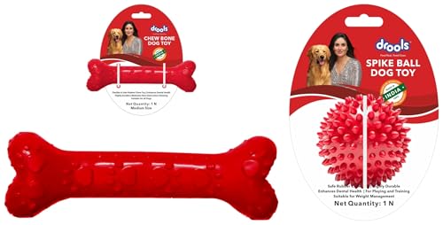 Drools Non-Toxic Rubber Toy for Dogs Hard Ball (Medium) 7.6 cm Pack Non-Toxic Rubber Toy for Dogs (Large) 12.7 cm Pack