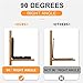 40PCS L Bracket Corner Brace Sets, Stainless Steel Corner Brackets, 90 Degree Right Angle Bracket, Metal L Brackets for Shelves Wood Furniture Cabinet Chair Drawer with 80PCS Screws, Black (20mmx20mm)
