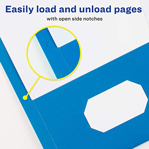 Avery Mappen mit 2 Taschen No Fastener 25 Covers hellblau