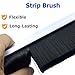 Industrial Strip Brushes Double H Sealing Escalator Door Window Dust Proof Rodents Insects Dirt Removal Guiding Conveyor Washing(75mm(500mm Long))