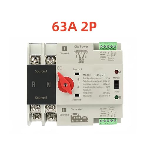 Commutateur de transfert automatique double alimentation pour basculement sans coupure