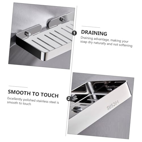 Étagère à savonnette sans perforation et solide pour une fixation murale durable et sans outils - 6