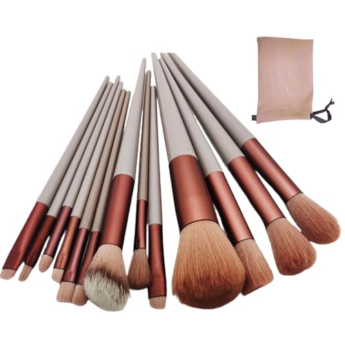 jyibinee 13 unids/set brochas de maquillaje de cerdas suaves multifuncional herramienta de belleza cepillo contorno sombra de ojos rubor cepillo conjunto para mujeres belleza