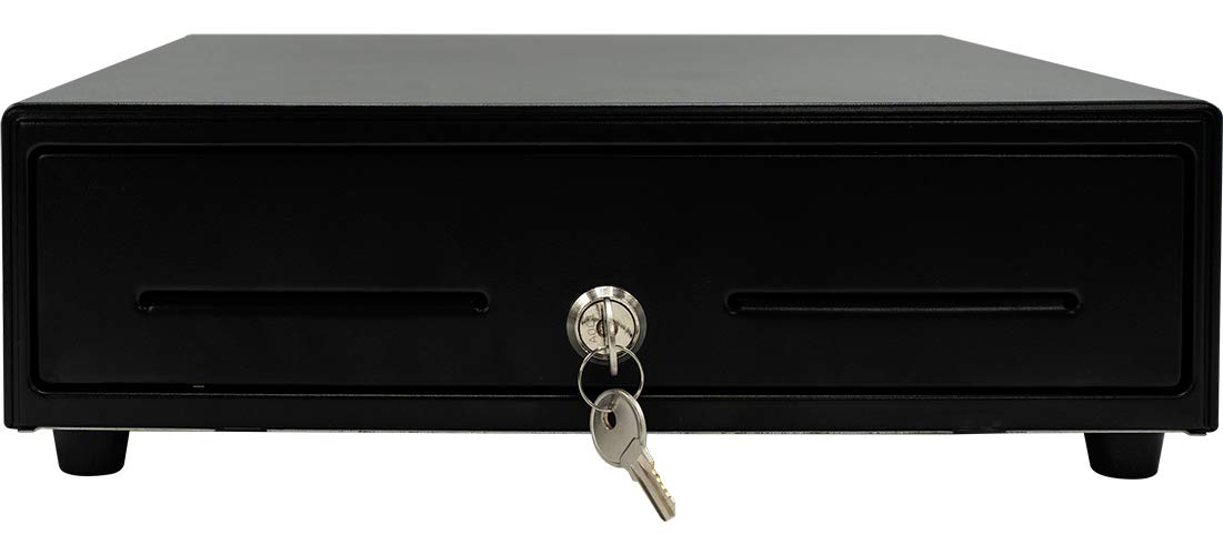 Star Micronics CD3-1313 4 Bill / 5 Coin Value Series Mini Cash Drawer with 2 Media Slots and Included Cable (13" x 13") - Black