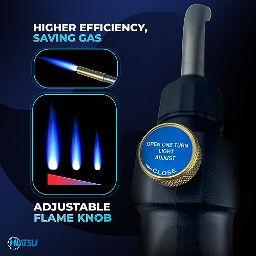 Maçarico Turbo Hand Torch com Acendimento Automático JH-6ST gás MAPP, MAP/PRO 1800ºC controle de cha