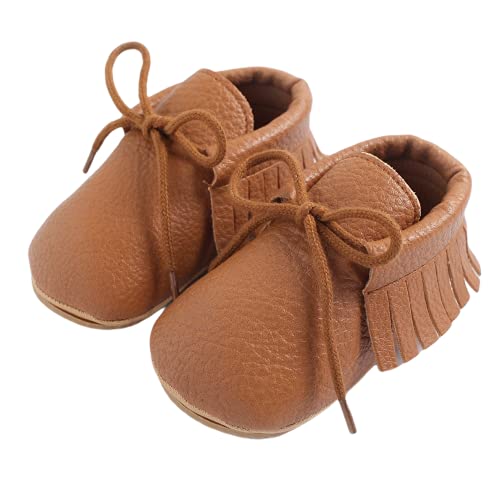 Image of Baby Boys Girls Moccasins Sneakers Soft Sole Tassels Prewalker Anti-Slip Shoes