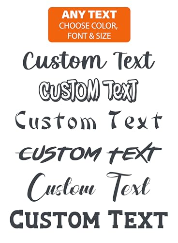 Personalized Design Your Own Name - Custom Vinyl Decal - Initial Phrase or Quote - Vinyl Lettering for Car Walls Window Windshield Computers Hydroflask - Text Name Letters Graphics Sticker
