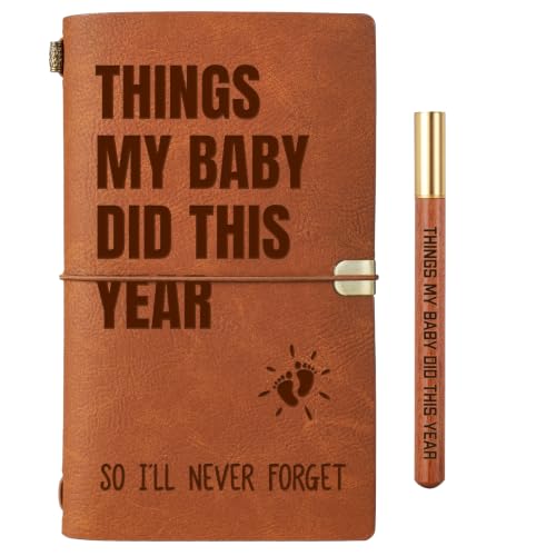 New Mom Gifts, Baby Shower Gifts, Gender Neutral Baby Journal Set with Pen