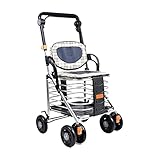 Puede convertir fácilmente el rollador en una silla de ruedas volando el respaldo y mover los reposapiés al frente. Nuestro rollador puede ayudar a las personas mayores y heridas a caminar y ejercer sus piernas. Cuando están cansados, pueden tirar del freno para bloquear las ruedas y sentarse para descansar.