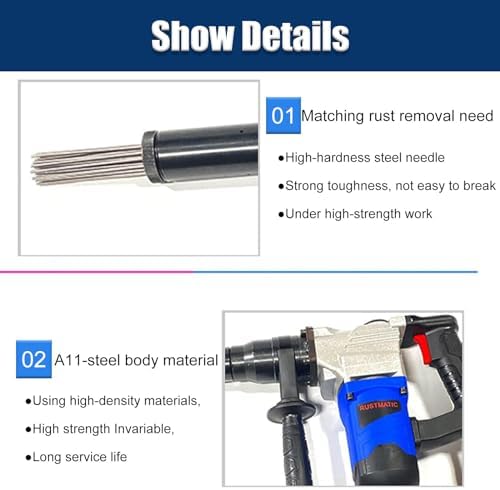 1100W Hand-Held Electric Needle Scaler, Pneumatic Descaling Machine Needle Type Rust Remover Derusting-Gun Welding Slag Cleaner Cleaning Machine,110V — 사진 4